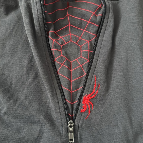 EUC Mens Spyder Slate Gray Solid 1/4 Zip Pullover Outdoors HikingLogo Sweater XL - Picture 4 of 8